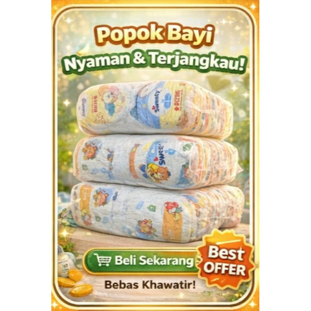 Pampers Curah Asli Harga Hemat | Popok Bayi Anti Bocor & Tidak Gumpal