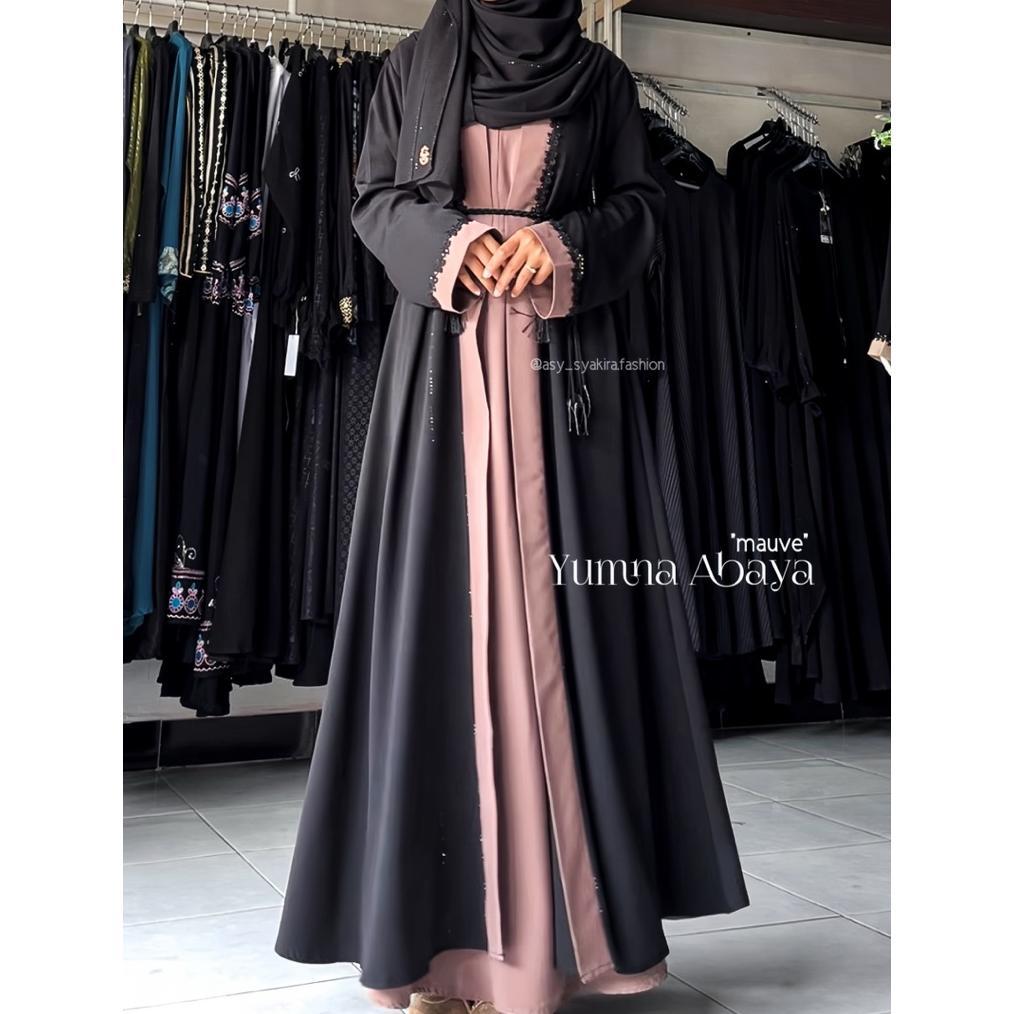 Harga Miring Yumna Abaya - Abaya Outer Hitam By Asy Syakira Fashion