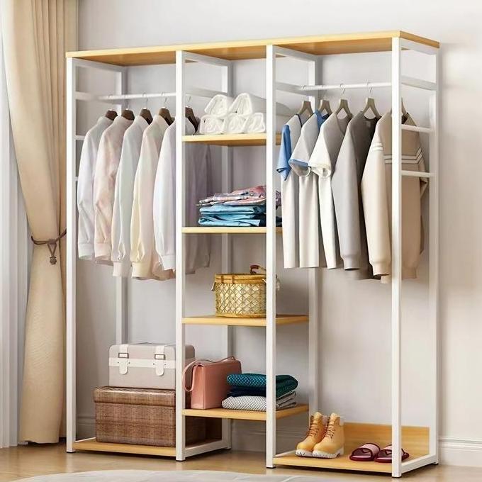 mine_basty - cod [ak]gantungan baju/rak gantungan stand hanger baju aesthetic gantung kayu besi/rak 