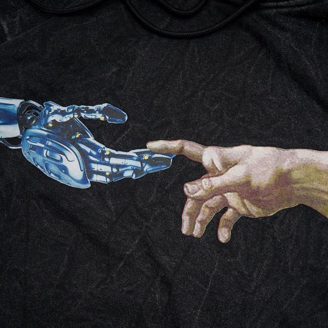 Moxie Hoodie Crop Washed Unfinish Oversize Touch Sweater Pria