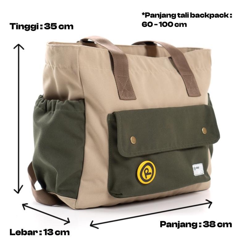 TERBARU REKA- PLAYFUL Totepack - Totebag Kanvas Pria Wanita - Backpack Laptop 15,6 inch Anti Air