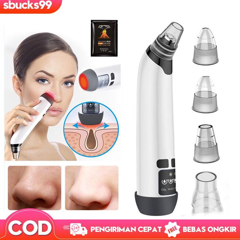 Alat Facial Wajah Blackhead Remover Komedo Pemanas/ Listrik dan Wajah Jerawat Pori Cleaner Vakum too