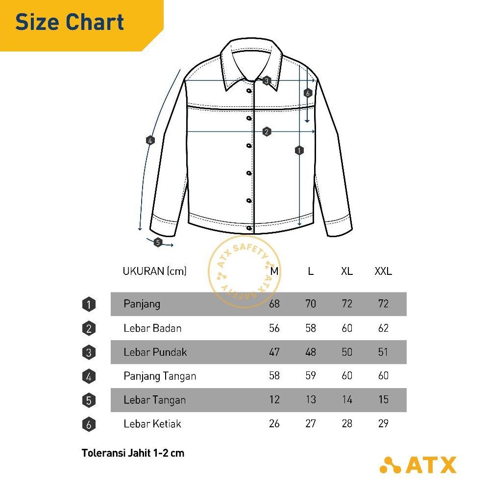Wearpack Safety Baju Kerja Lengan Panjang Kombinasi Merk Atx