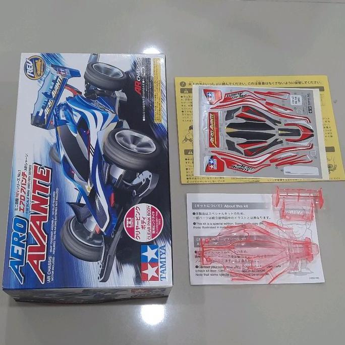 Body Aero Avante Clear Pink + Decal Ori Tamiya Rakit Pajang
