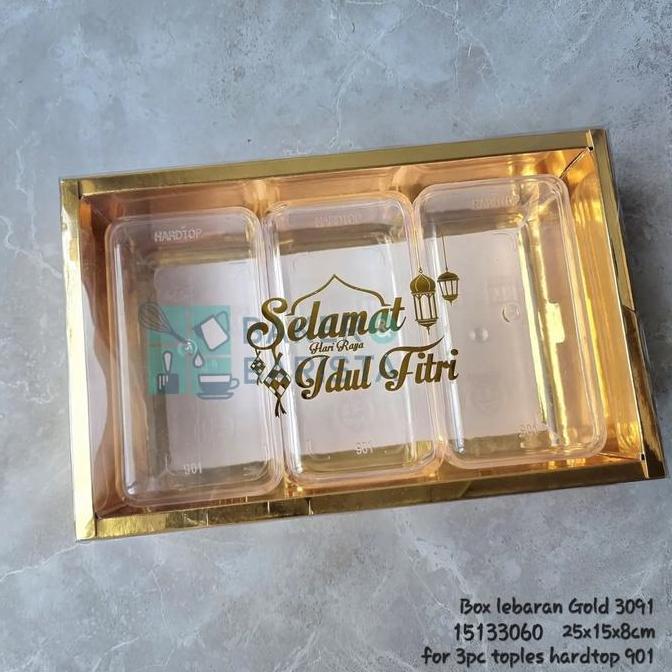 Ready stock] boxl lebaran gold 3901 box toples kue kering lebaran box hampers mika