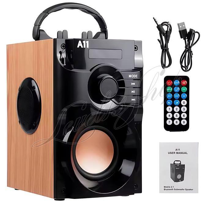 Speaker Bluetooth Super Bass FLECO A11 | Speaker Full Bass Untuk TV, Laptop, Komputer, HP - Speaker 