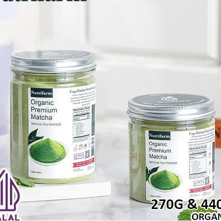 Nutrifarm Premium Matcha Powder 270G Matcha Bubuk Organik Pasti Ori