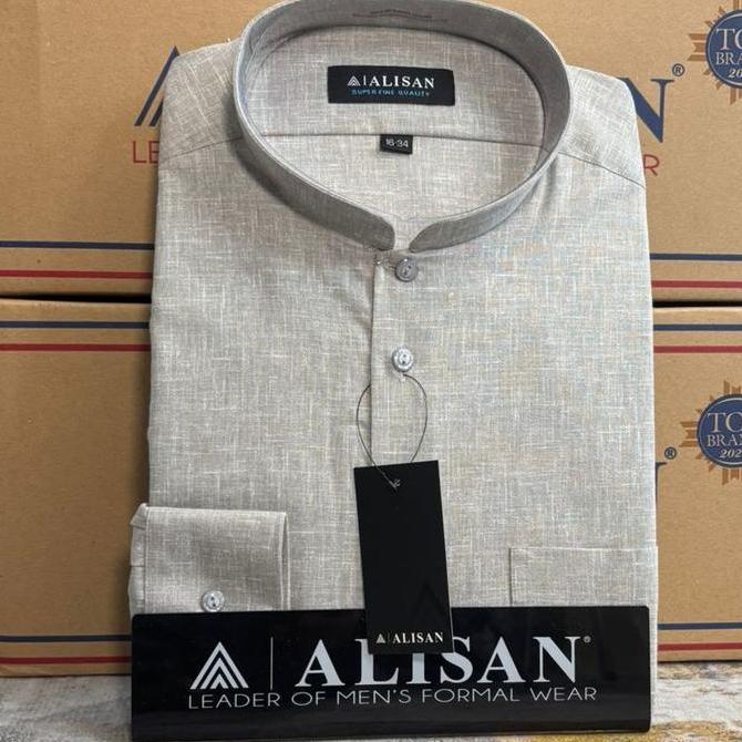Kemeja Alisan Koko Sanghai Lengan Panjang Pria