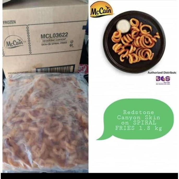 McCain Kentang Goreng Curly super Spiral 900g Fro