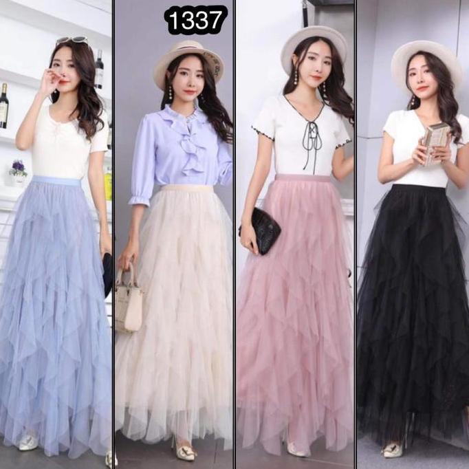 Rok Tutu Tile Tumpuk 3 Susun Import - Rok Tutu Tile Tumpuk Import 1337 nAN