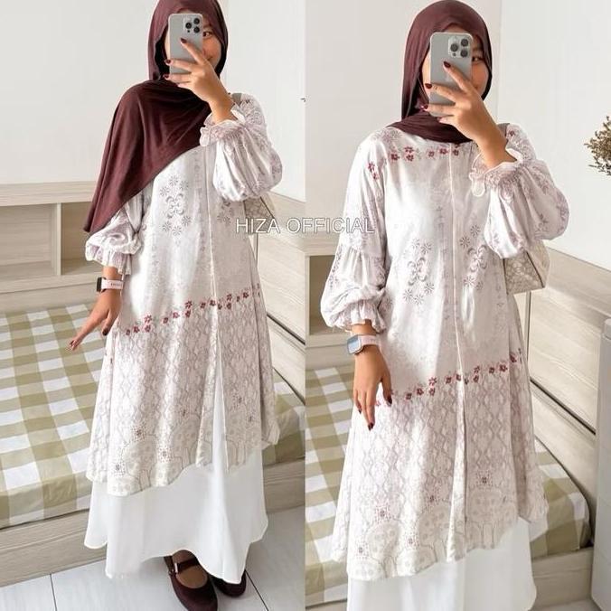 HIZA | Ebula Blouse | Baju Tunic | Baju Etnik | Baju Terlaris Wanita Tunik Muslim Remaja Dewasa Atas