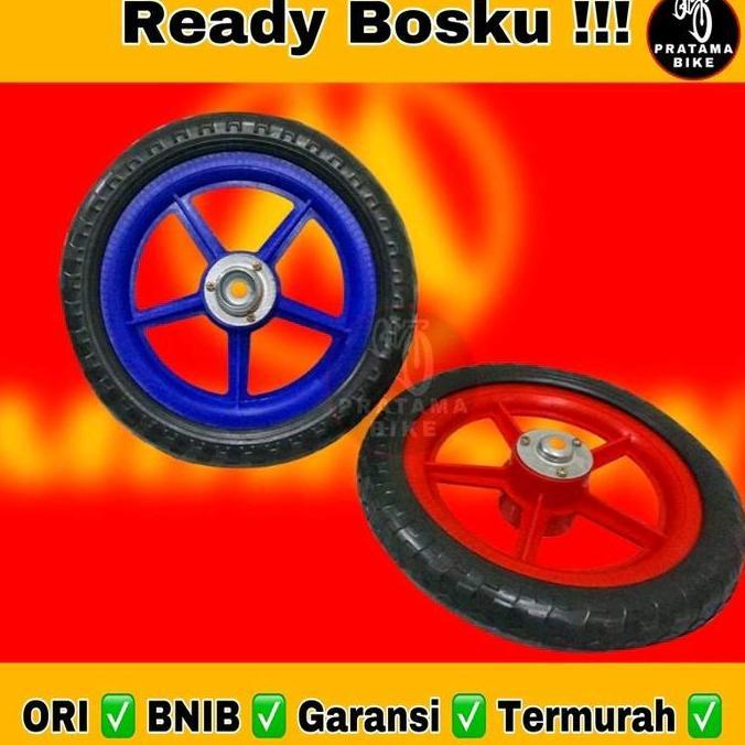 Promo Ban Eva anak uk 12 inch Rim Velg PVC Roda Ban Mati Busa Eva Sepeda Anak Mini CTB BMX 12 (inclu
