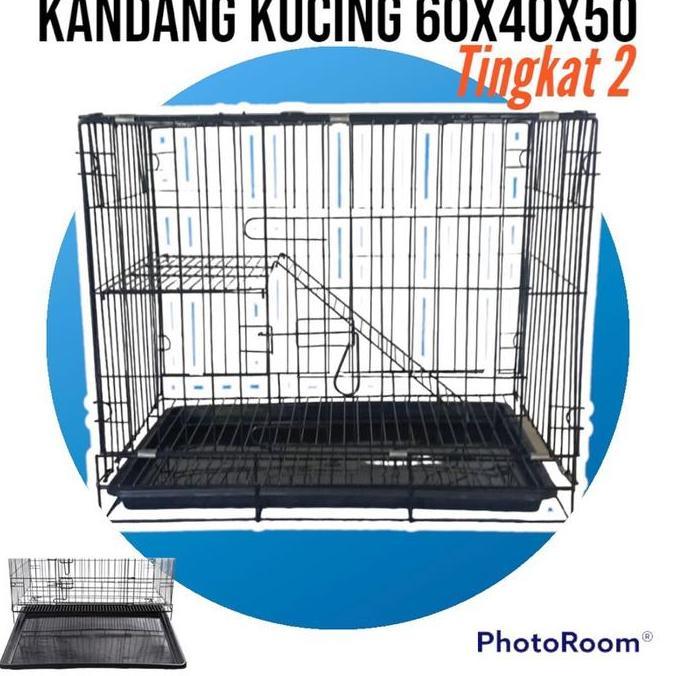 Lansungaja- Kandang Kucing Lipat Tingkat 2