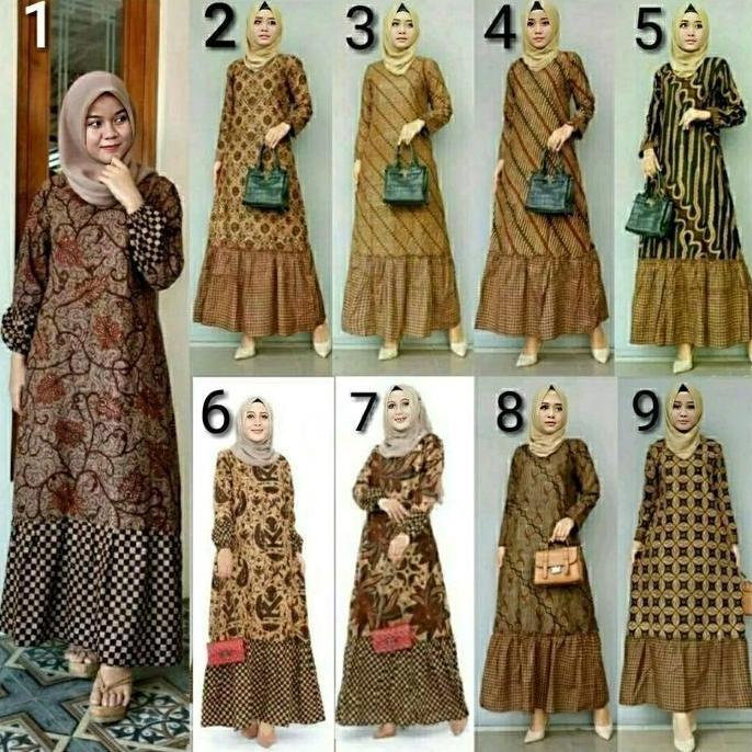 Premium Gamis Modern Gamis Batik Gamis Muslimah Bahan Katun Wanita