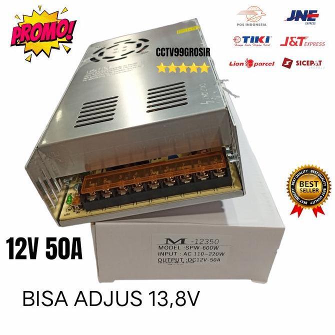 NEW PSU 50A 12V 600W Power Supply 12Volt 50 Amper TRAFO/TRAVO INDOOR 50A