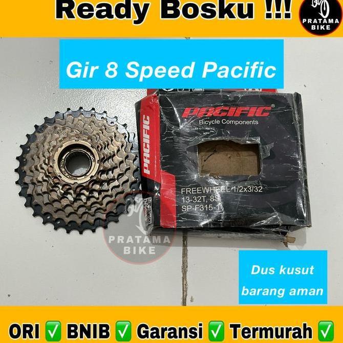 Promo Freewheel Sprocket Gir Ger Susun Tumpuk Sepeda 8 Speed Drat Ulir PACIFIC Diskon