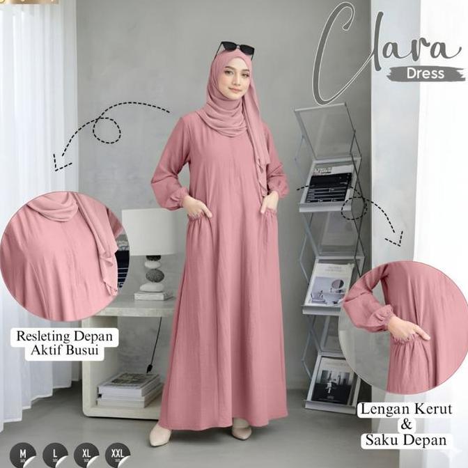 Discount Gamis Dress Crinkle Airflow - Baju Gamis Wanita Modern Mewah Dan Elegan