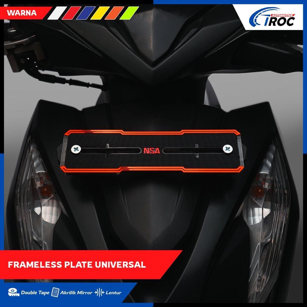 HOT DUDUKAN PLAT NOMOR MOTOR FRAMELESS PLATE MOTOR UNIVERSAL 1PCS DUDUKAN PLAT NOMOR MOTOR VARIO BEA