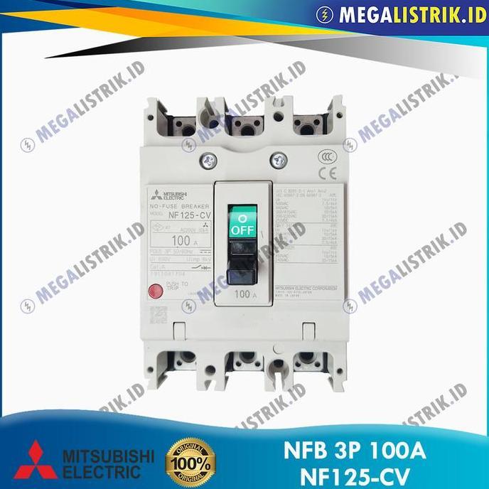 Promo Mitsubishi NFB 3P 100A NF125-CV / MCCB / No Fuse Breaker NF125CV 100 Ampere Diskon