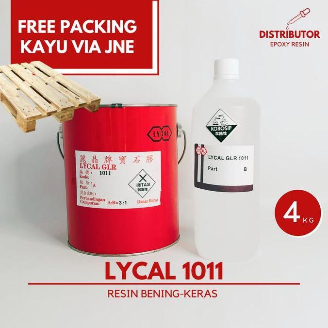 Lancaraja- Resin Bening Lycal Keras Dgn Katalis - Lycal 1011 - 4 Kg
