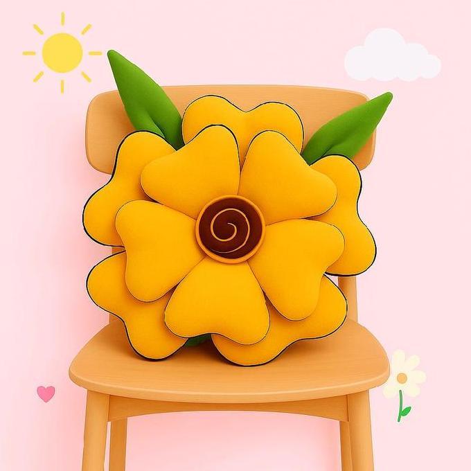 Impian- Bantal Sofa Bunga Mawar Bantal Sofa Mawar Bantal Sofa Bentuk Bunga Kain Silikon Kursi