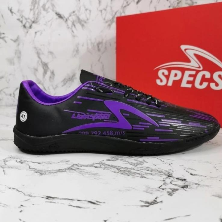 BIG PROMO Sepatu Olahraga Futsal LightSpeed Hitam Ungu Sepatu Futsal Specs