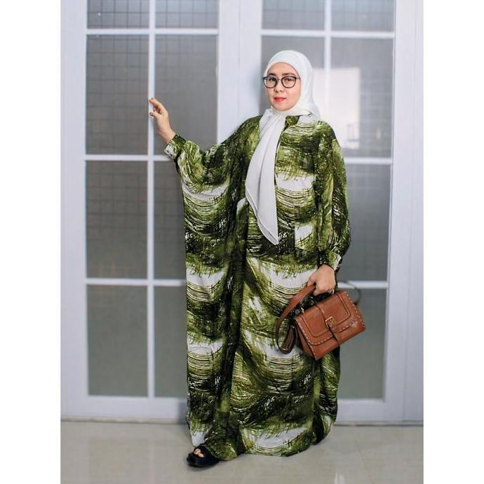 Sekarangaja- Kaftan Rayon Premium / Gamis Wanita / Tunik Wanita / Kaftan Big Size / Kaftan Motif