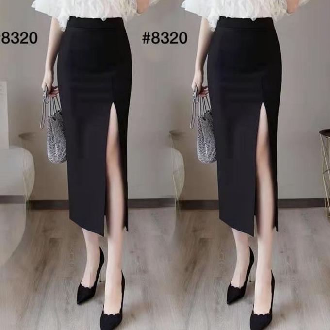 DE109 >> / 8320 ROOK SEPAN / MS / ROK SPAN / ROK WANITA / SKIRT / ROK SPAN HITAM / ROKK PENDEK / ROK