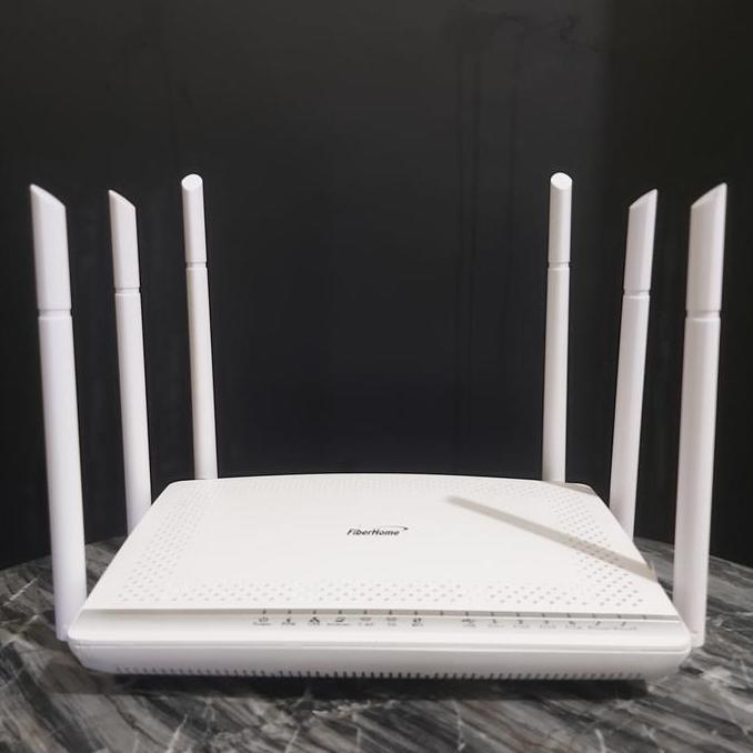 ONT Fiberhome HG6245N Premium Antena 6 Normal Tested Unit Beserta Adaptor Stok Up to Date Selama Ter