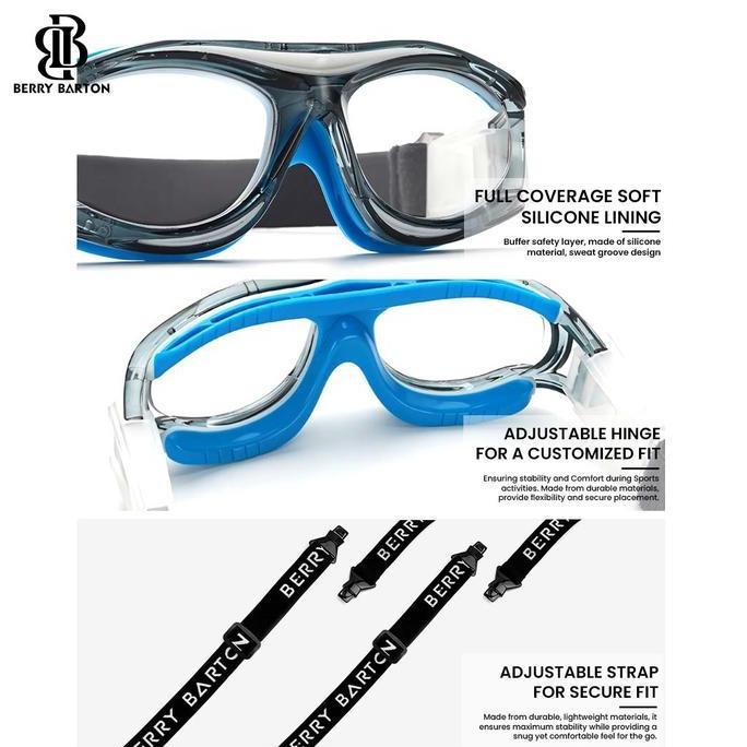 Kacamata Sport Olahraga Anti Radiasi Blueray Photocromic Minus Plus Frame Strap Berrybarton 040 Orig