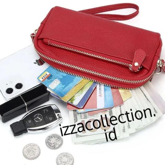 DISKON DOMPET WANITA PANJANG 3 RESLETING MUAT HP 7 INCH KUNCI DAN UANG KOSMETIK KOREAN STILE VIRAL K