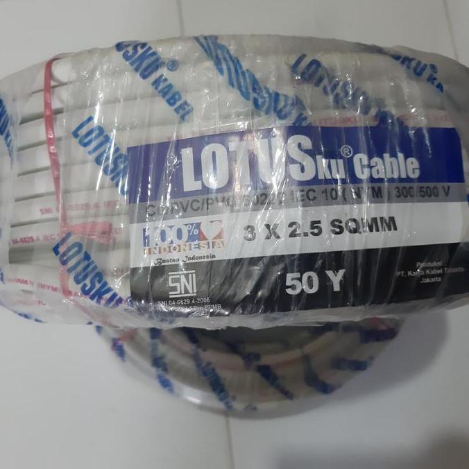 Kabel Nym 3X2,5 Tembaga Sni Lotus Kawat 3X2,5 Mirip Eterna