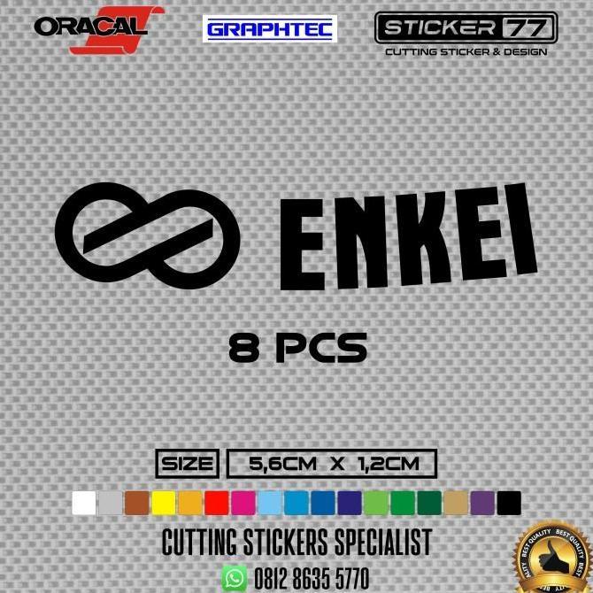 Cutting Sticker ENKEI RPF1 VELG MOBIL 1,6X1,2CM, Hitam