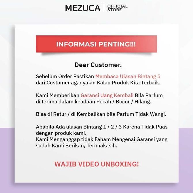 Thebest- Dapat 4 Botol Parfum Mezuca Unisex Perfume