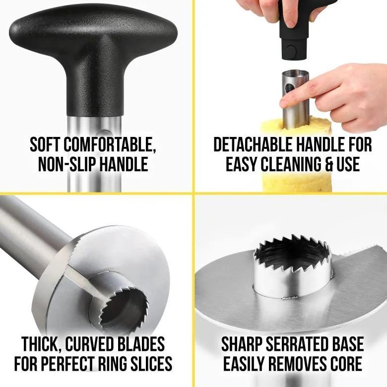 Pineapple Cutter Stainless Steel Pineapple Slicer Pineapple Extractor Peeler Core Separator Spiral R