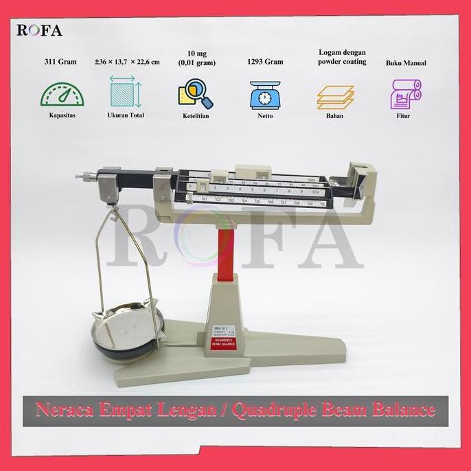 Timbangan MB311 / Neraca Ohaus / Timbangan Empat Lengan / Quadruple Beam Balance