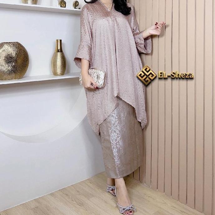 blouse kaftan tunik viscose aruna (satuset rok lilit songket) batik terbaru LAT