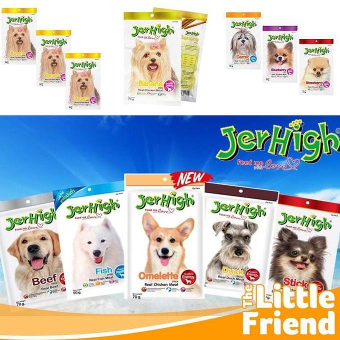 Tablock- Jerhigh 70 Gram Cemilan / Snack Anjing Chicken Meat Harga Grosir Termurah Varian Rasa Grosi