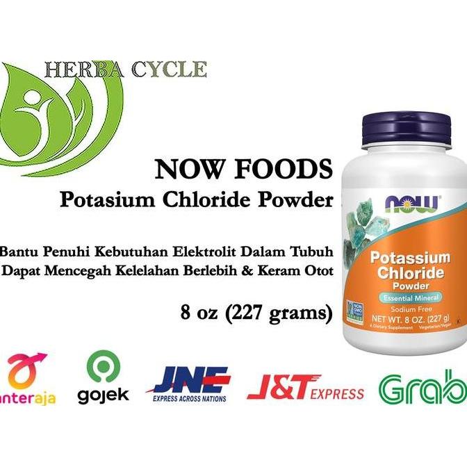 TERLARIS - Now Food Potassium Chloride Powder 227 gram Now Potasium bubuk No Sodium
