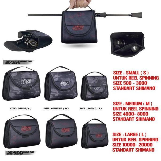dionoshoptgalek - tas pancing tempat reel spinning firecast reelcase reel pouch pembukus reel spinni