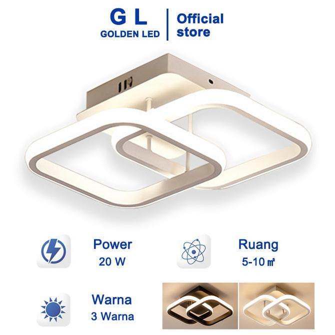 GL 3 Colors Lampu Plafon LED Ceiling Light Lampu Hias Rumah Ruang Tamu/Kamar Tudur/Teras/Lorong Lamp