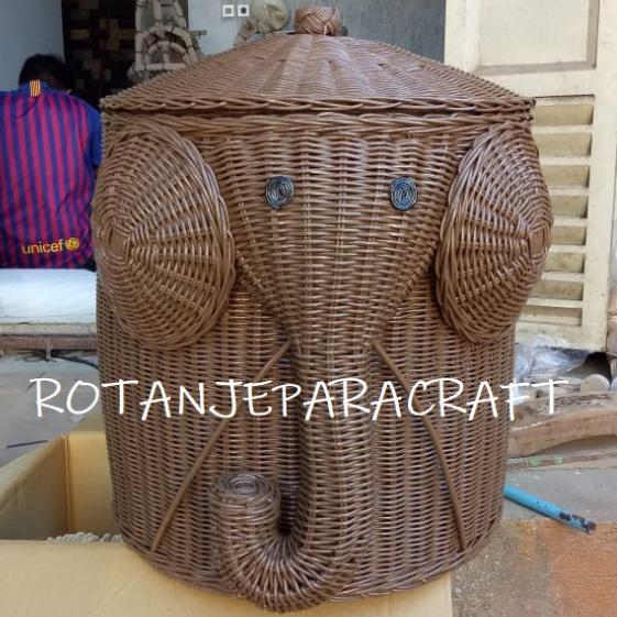 [LUV] Keranjang loundry gajah/keranjang rotan/rotan loundry