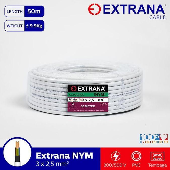 Kabel Listrik Extrana Nym 3 X 2.5 Mm 50Meter