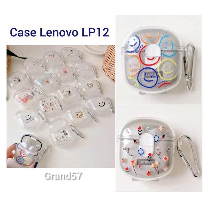 Promo Case Earphone TWS Untuk Lenovo LP12 TPU Transparan Silicone Lenovo LP12 Silicon Casing LP Disk