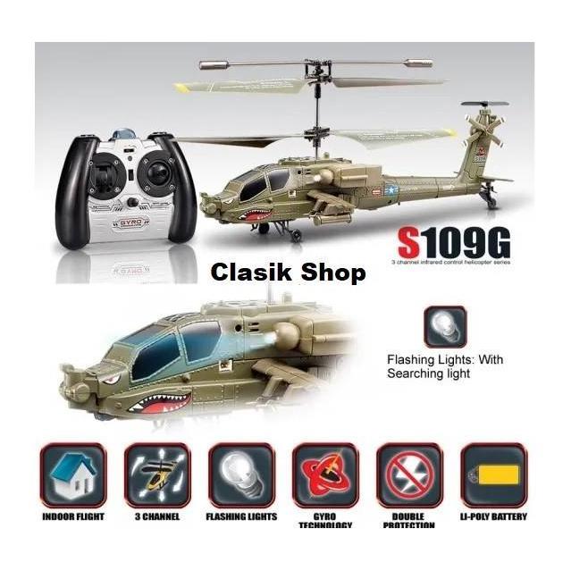 Syma S109G Helikopter Rc 3.5 Beast Rtf Ah-64