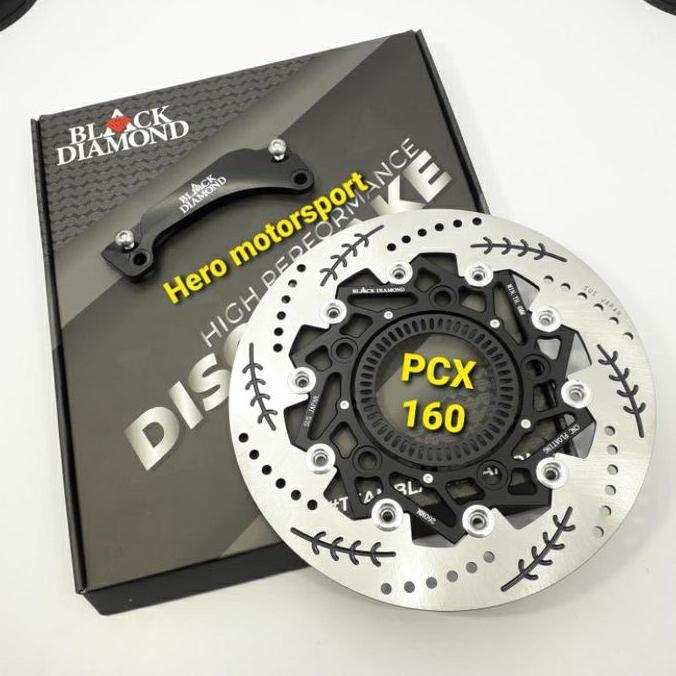 Promo Disc Piringan Cakram Depan Blackdiamond PCX 160 ABS Piringan Nyatuh Sensor 260mm Plus Breket B