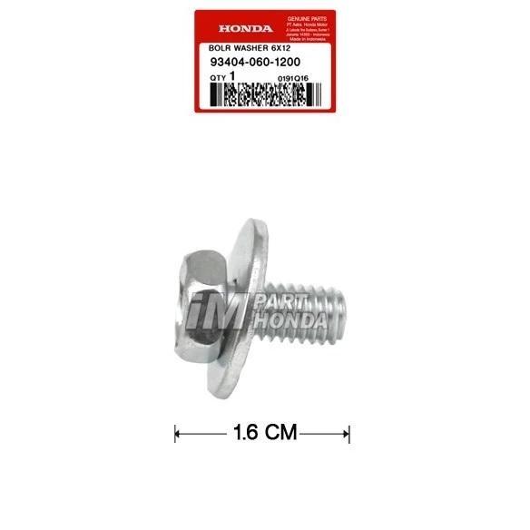 93404-0601200 BAUT 10 DEK LANTAI KANAN KIRI BOLT WASHER 6X12 STAINLESS BEAT SCOOPY SPACY VARIO 110 1