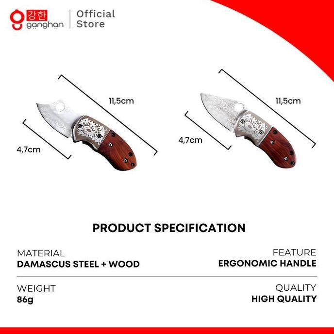 Ganghan Pisau Lipat | Browning Folding Pocket Knife with Clip Point