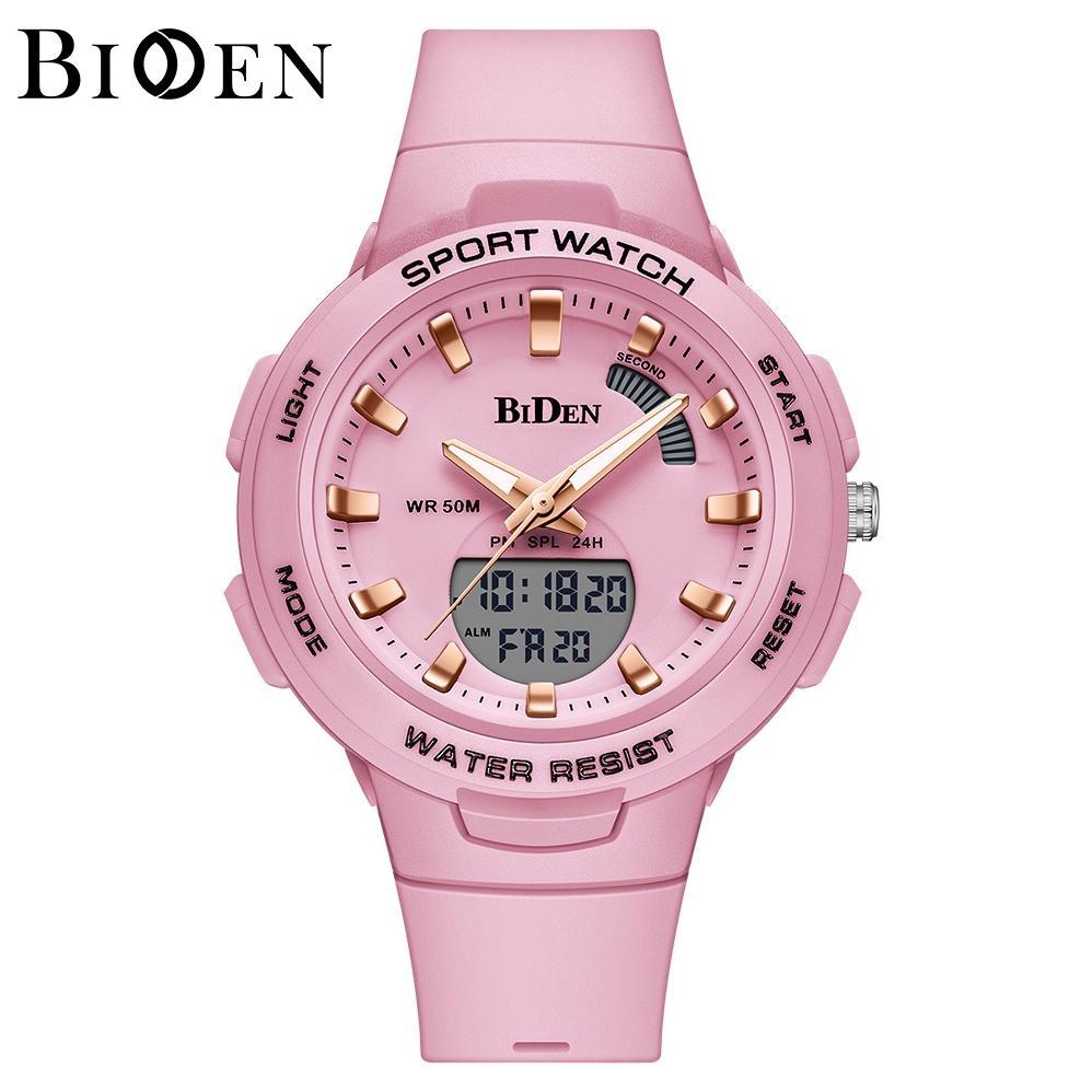 DISKON Biden 002 Jam Tangan Wanita Analog Digital Sport LED Watch Original Water Resistant 30 Meter