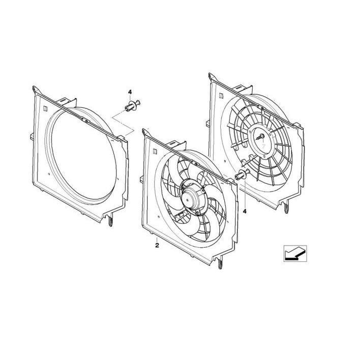 Radiator Cooling Extra Fan Bmw E46 318I 320I 323I 328I 330 17117561757 Original Dan Terpercaya